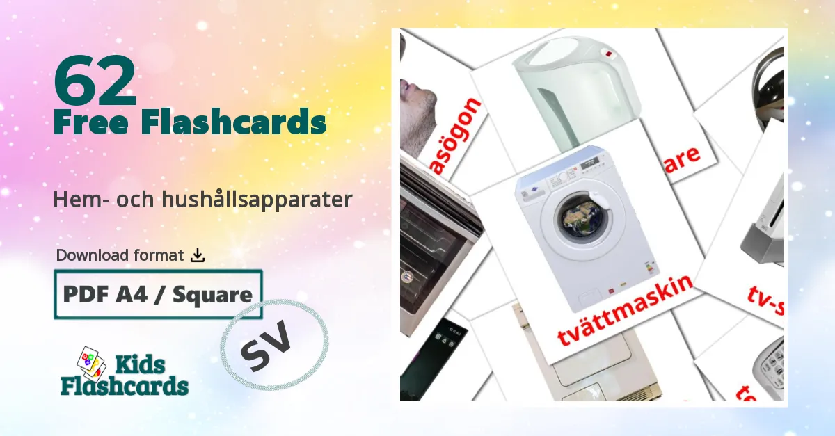 Hem- och hushållsapparater swedish vocabulary flashcards