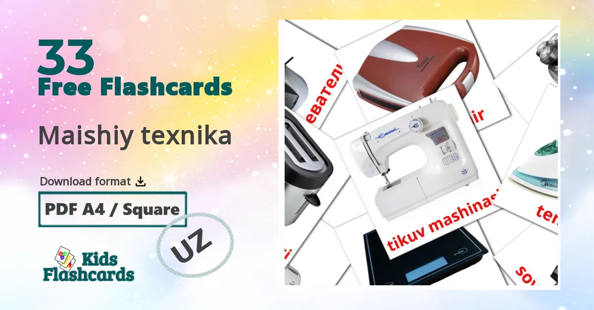 33 Maishiy texnika flashcards