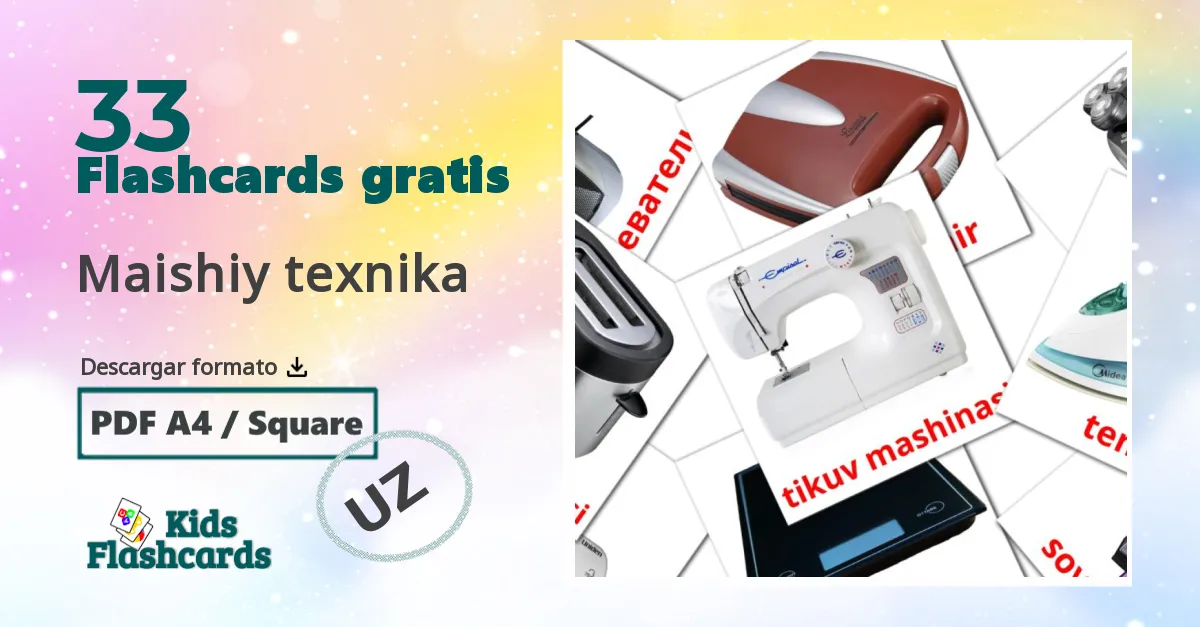 33 tarjetas didacticas de Maishiy texnika