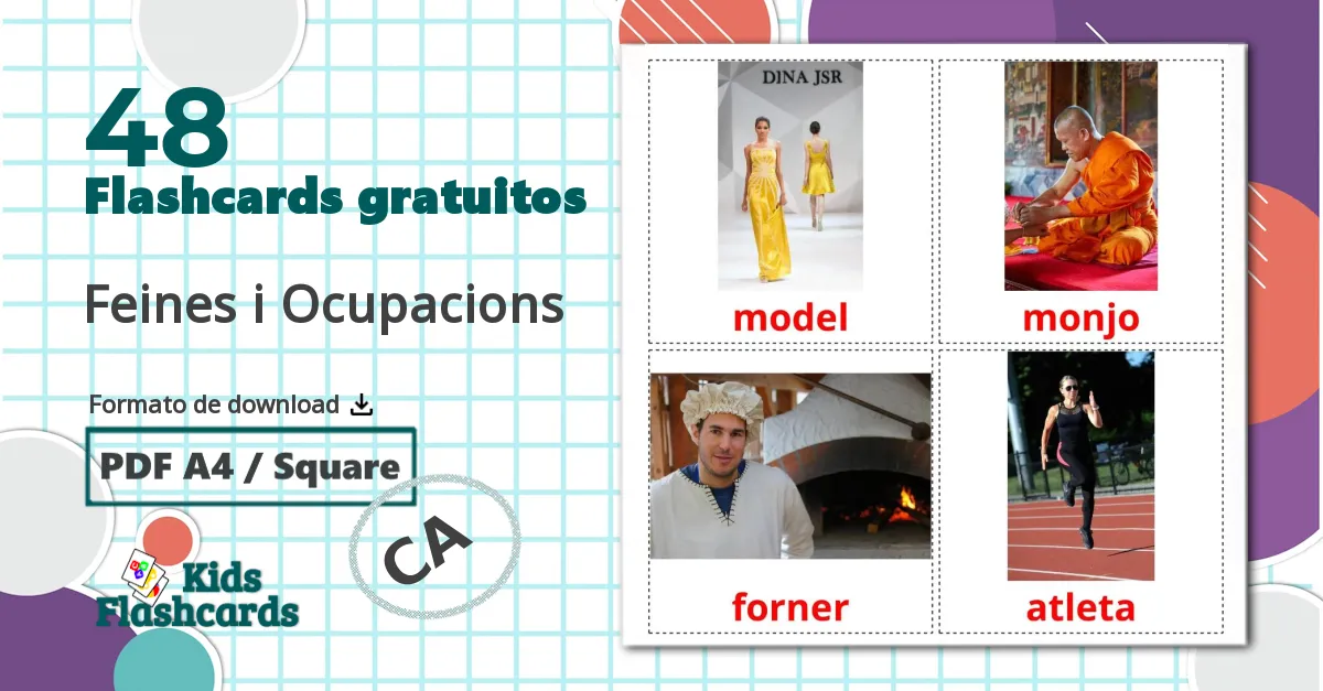 48 Flashcards de Feines i Ocupacions