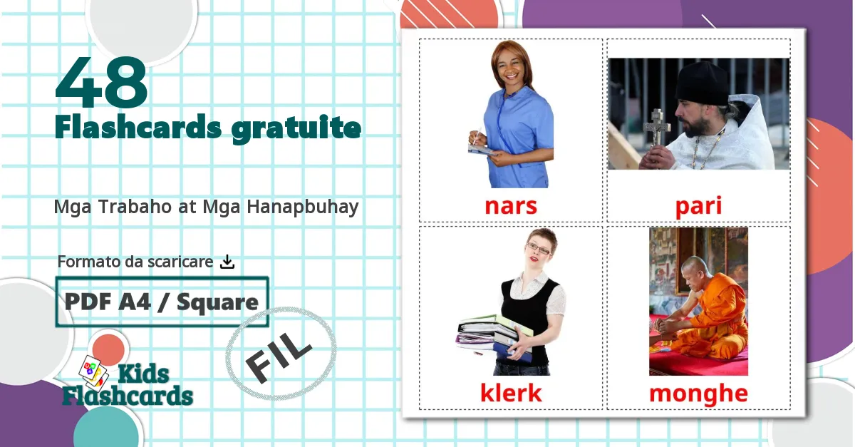 48 flashcards di Lavori e professioni