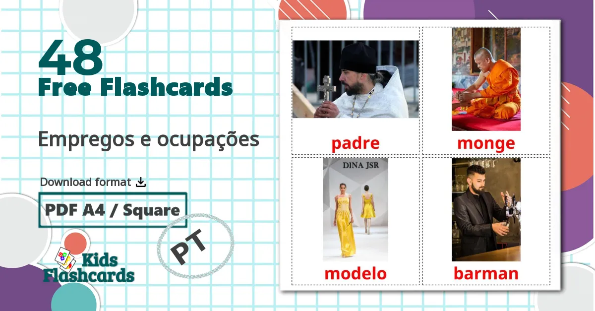 48 Empregos e ocupações flashcards