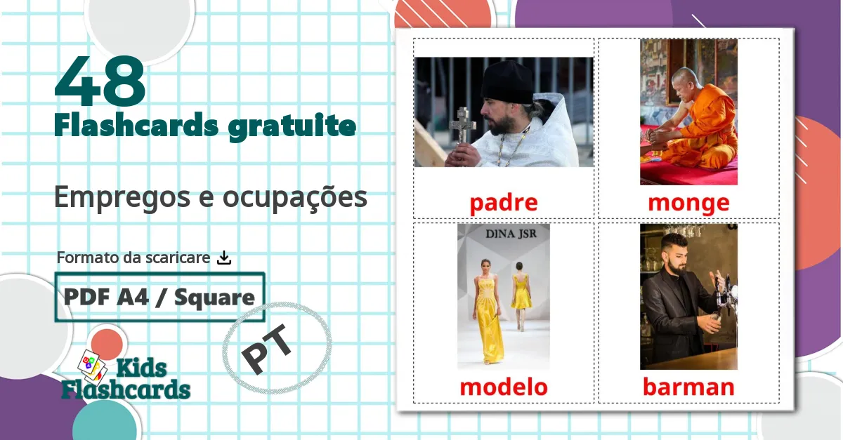 48 flashcards di Empregos e ocupações