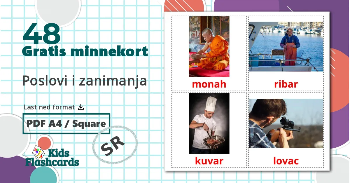48 Poslovi i zanimanja bildekort