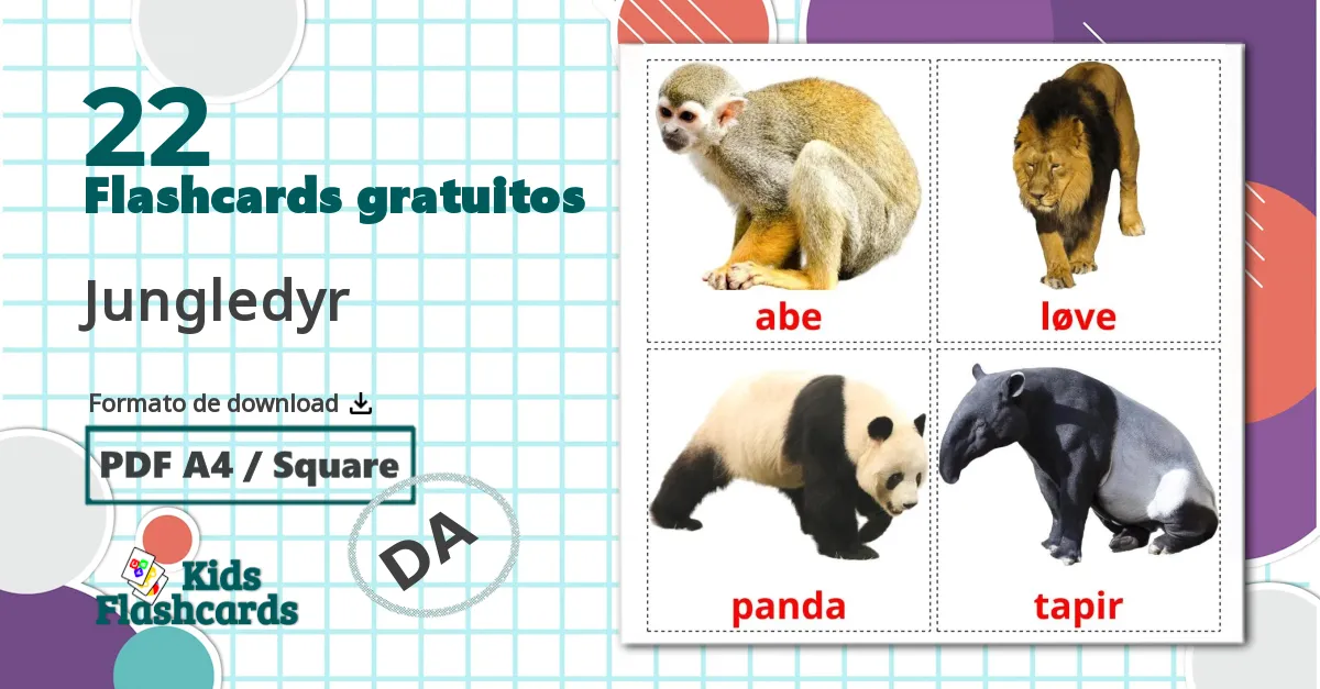 22 Flashcards de Jungledyr