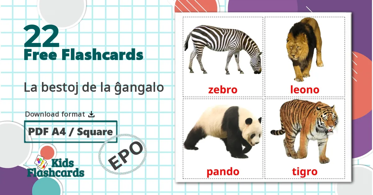 22 La bestoj de la ĝangalo flashcards