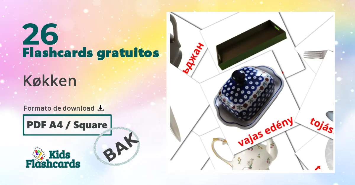 Flashcards de Cozinha