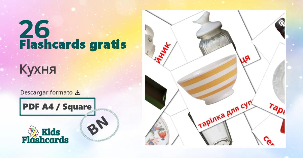 tarjetas didacticas de Cocina