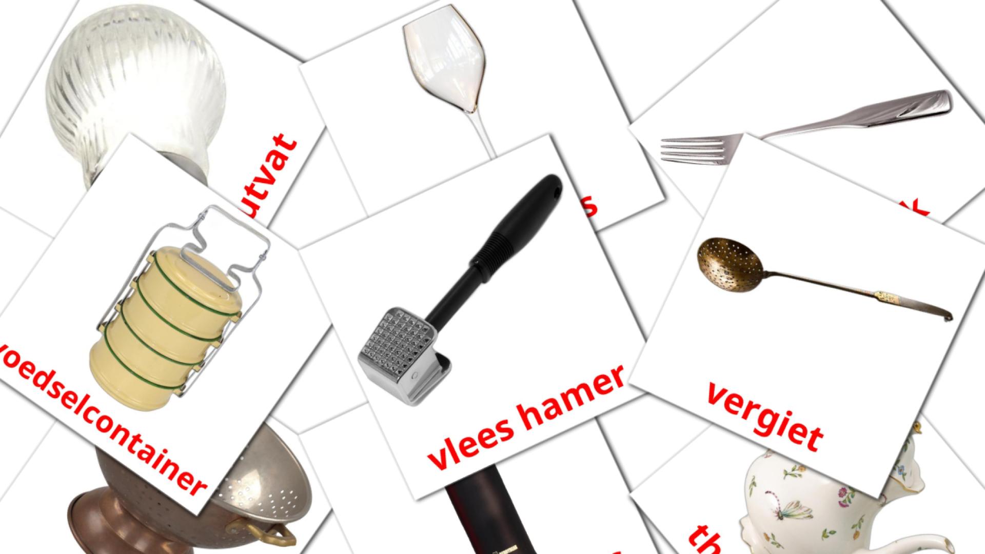Keuken Flashcards di vocabolario olandese