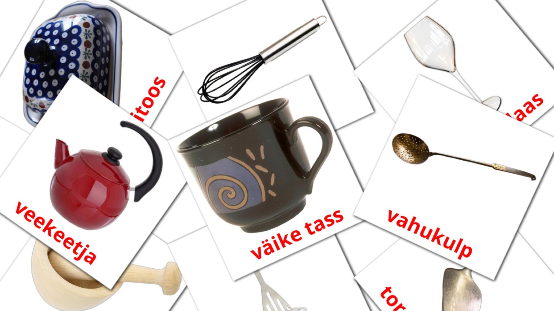 estonio tarjetas de vocabulario en Köök