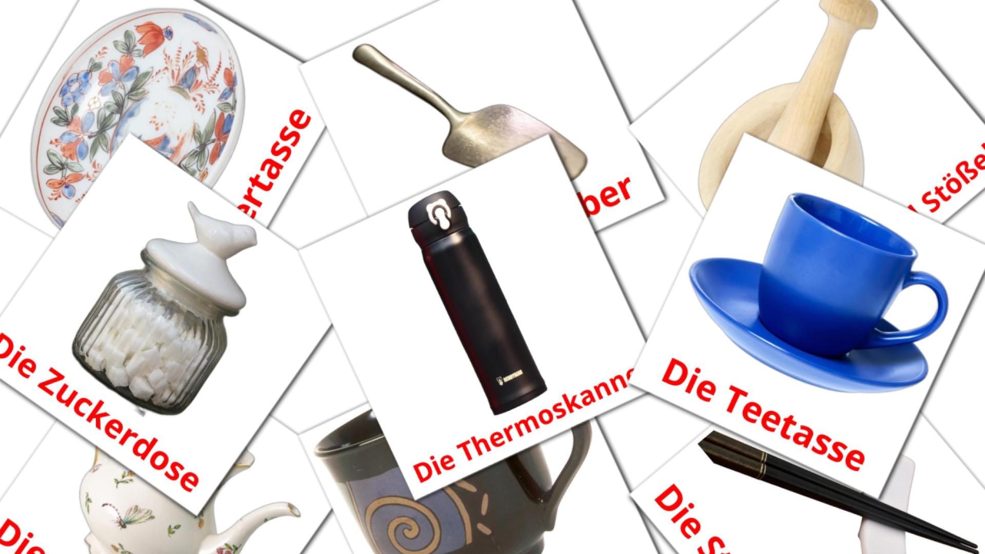 alemán tarjetas de vocabulario en In Der Küche