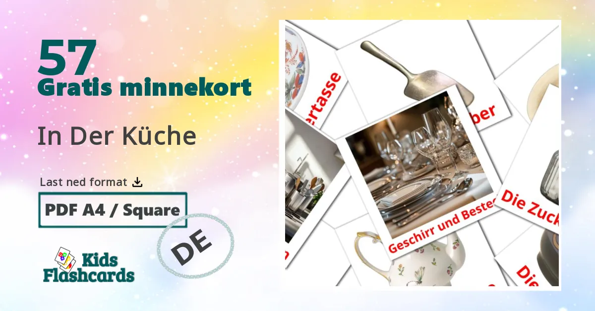 In Der Küche bildekort for barn på tysk