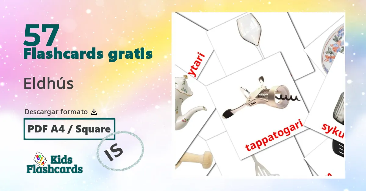 islandés tarjetas de vocabulario en Eldhús