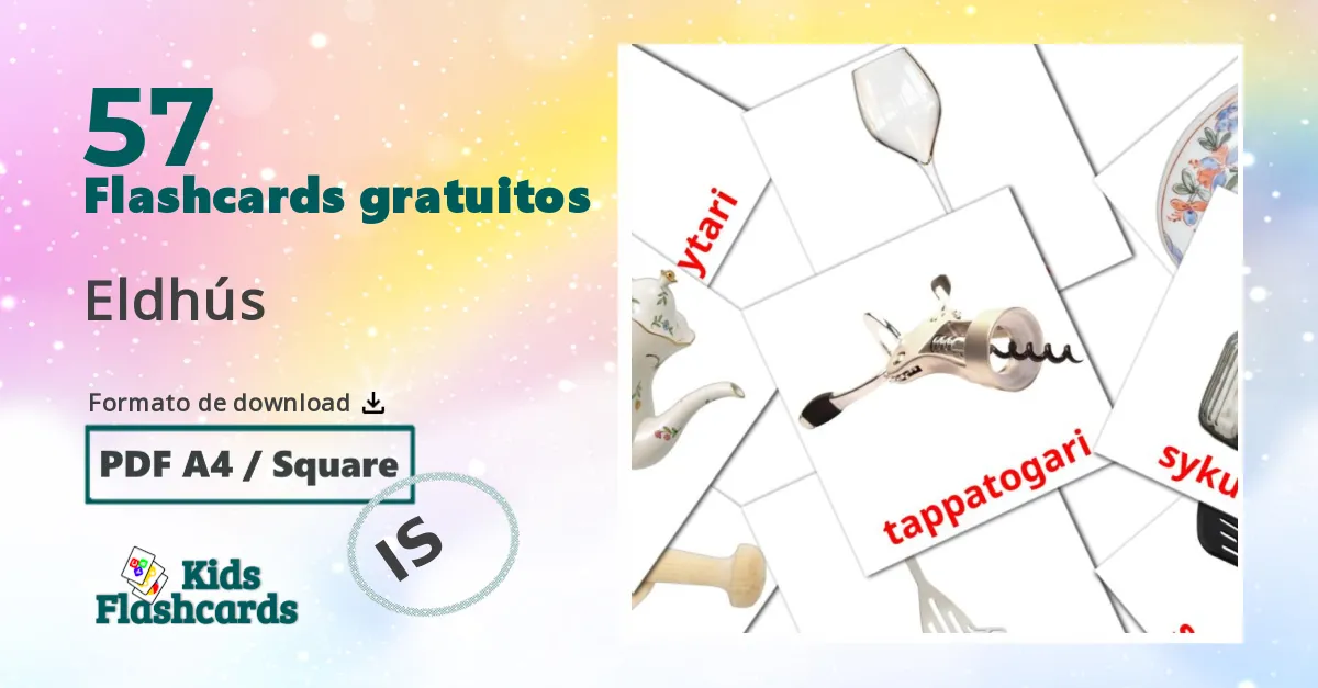 Eldhús Vocabulário em icelandês Flashcards