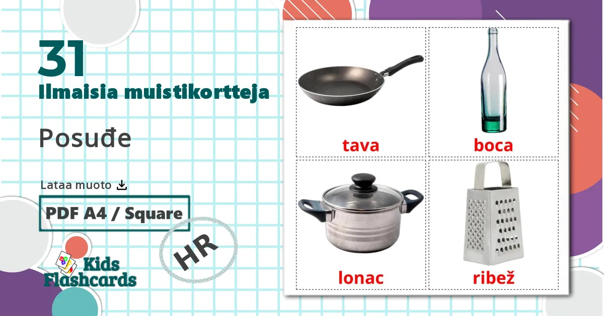 31 Posuđe lasten kuvakortit