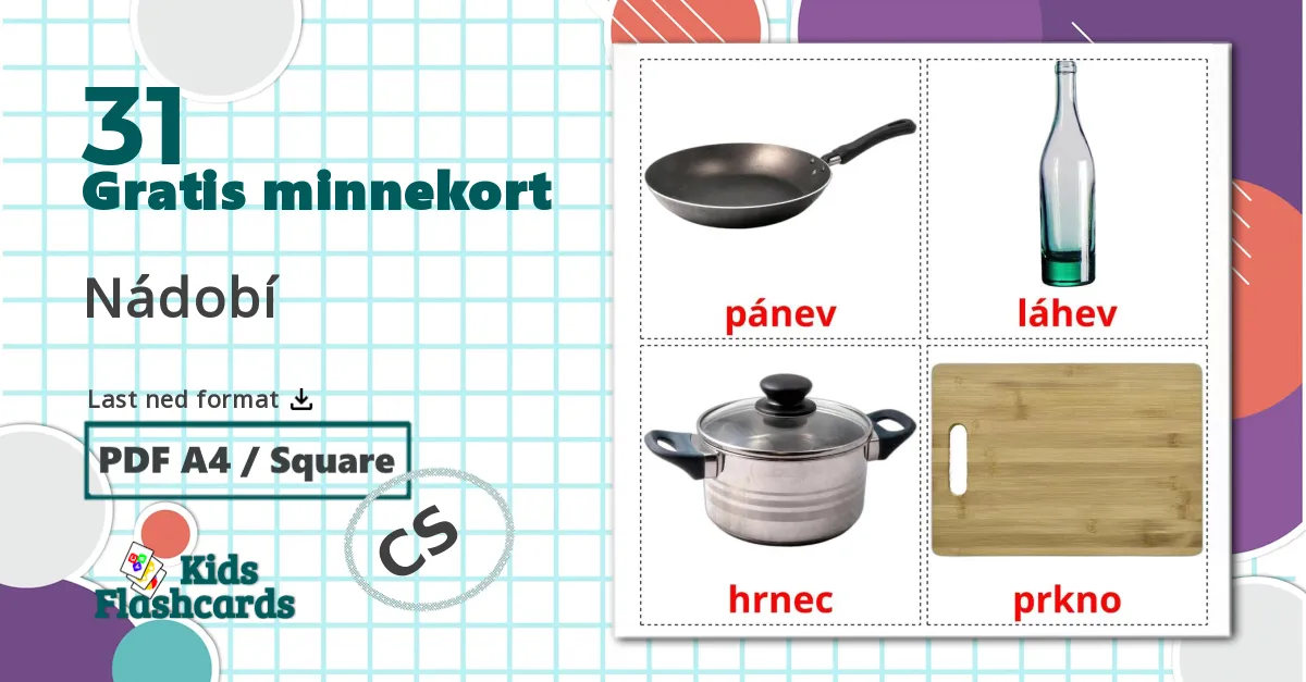 31 Nádobí bildekort