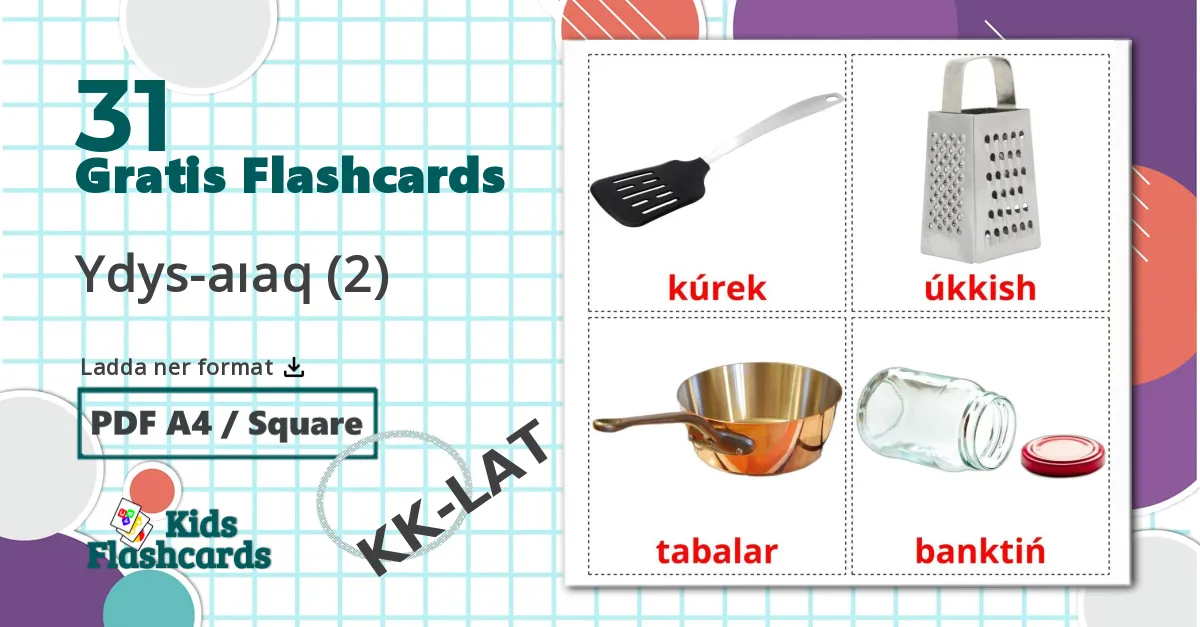 31 Ydys-aıaq (2) bildkort för barn