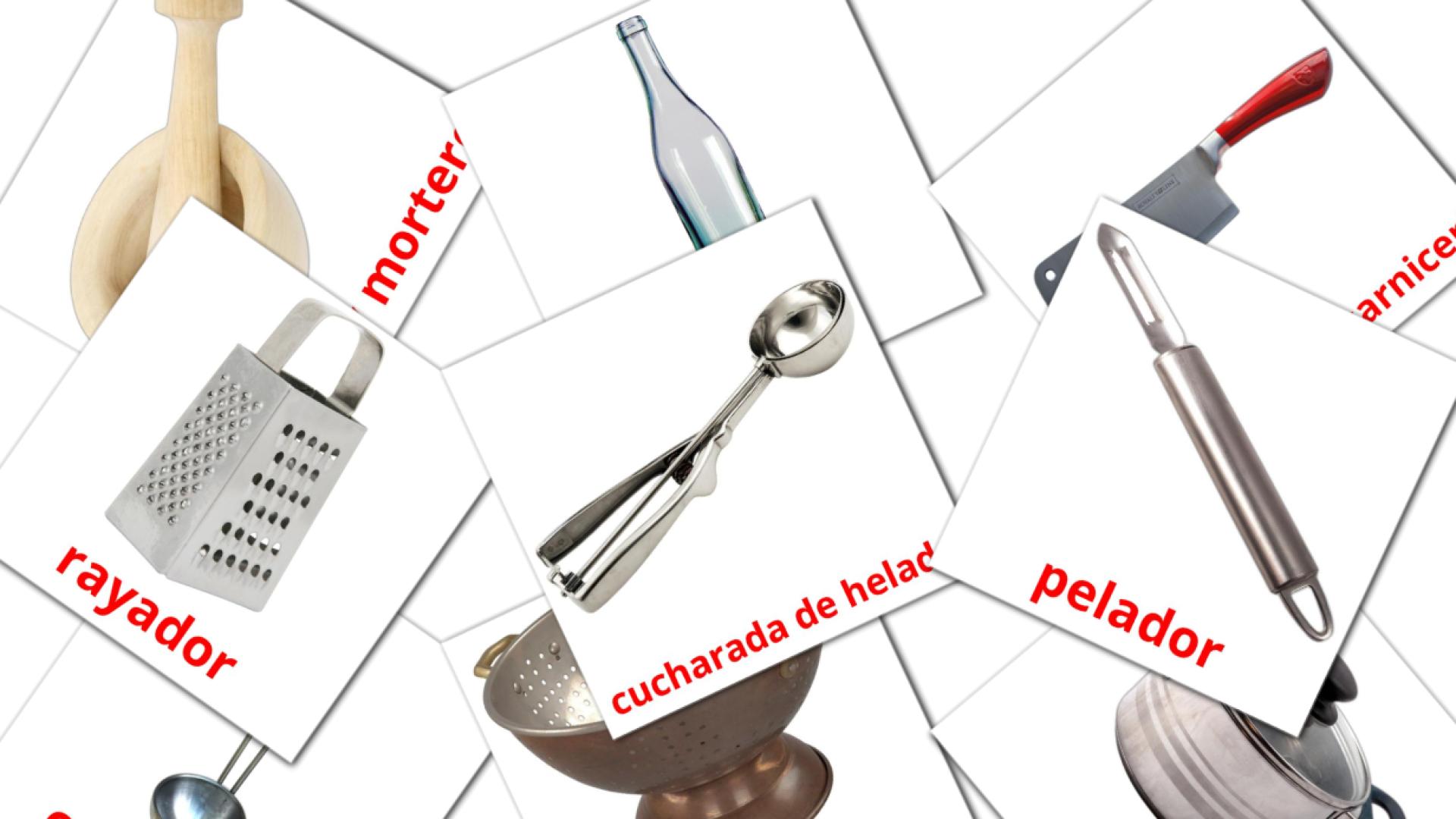 Bildkarten für Utensilios de cocina