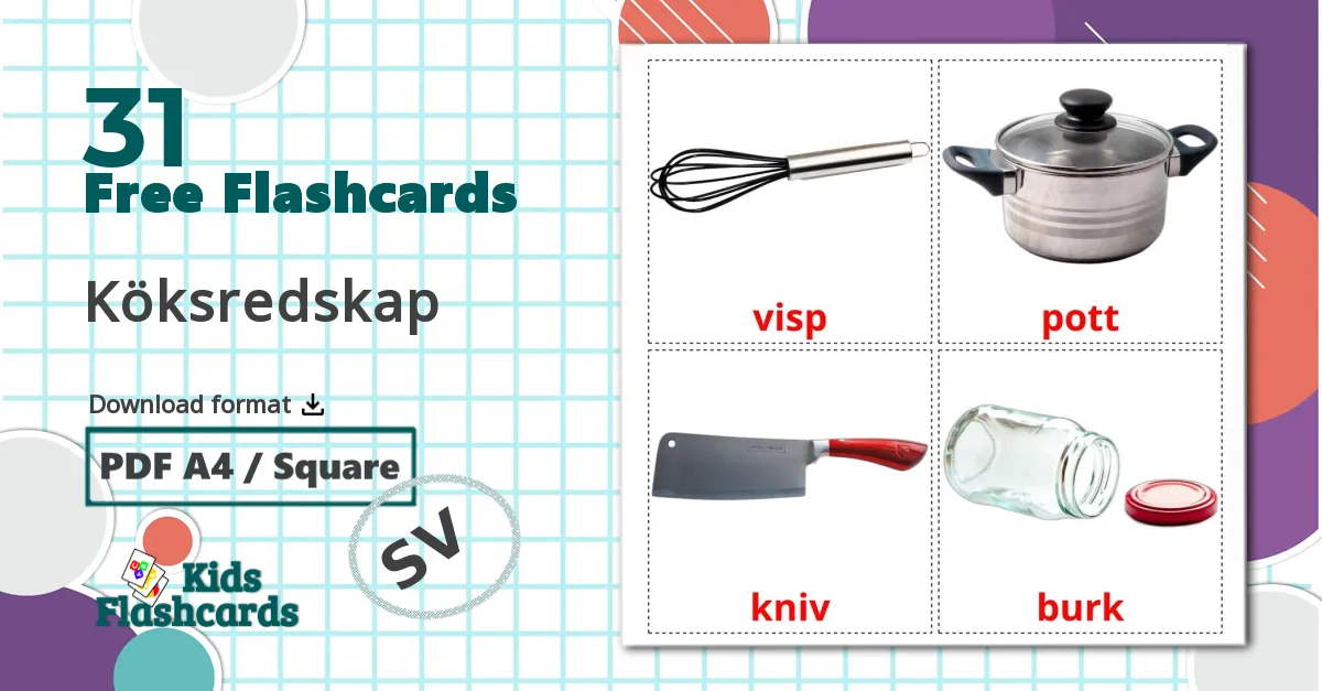 31 Köksredskap flashcards