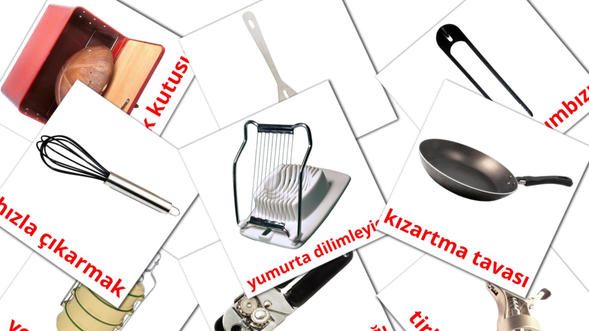 tarjetas didacticas de Kitchenware mutfak eşyaları 
