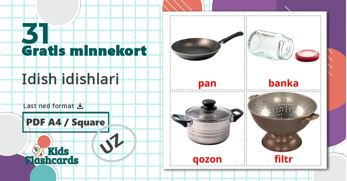 31 Idish idishlari bildekort