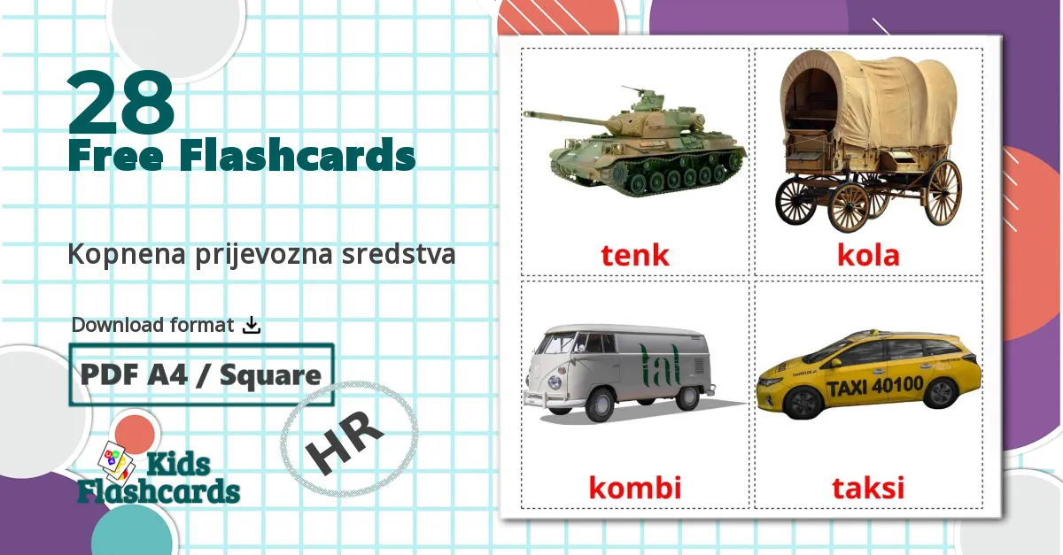 28 Kopnena prijevozna sredstva flashcards