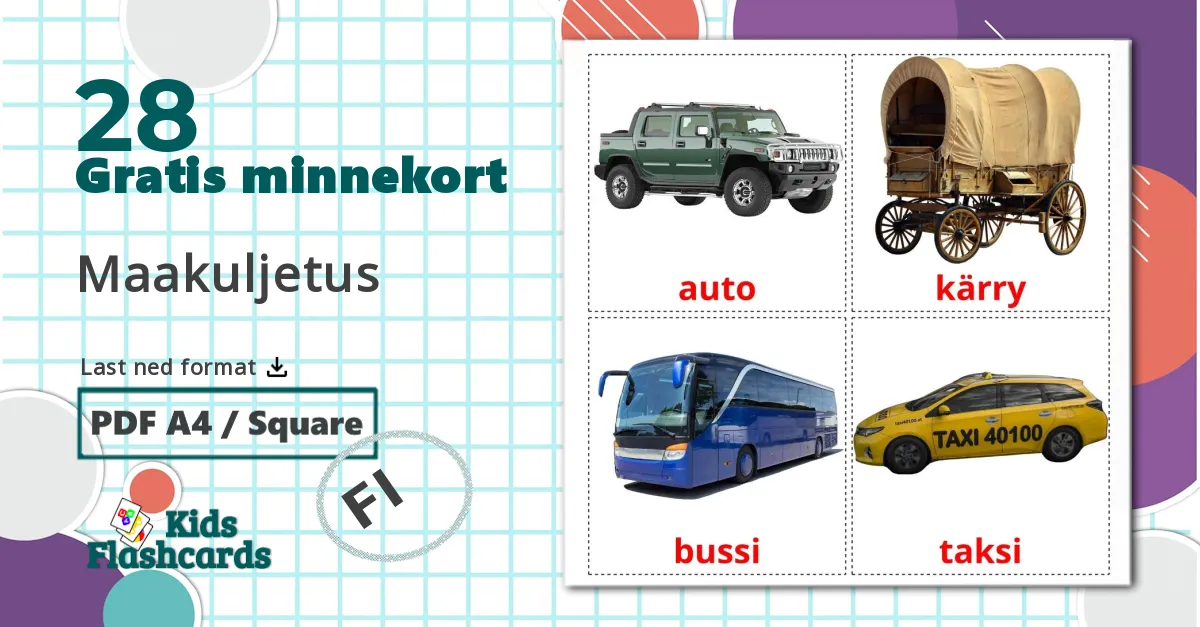 28 Maakuljetus bildekort