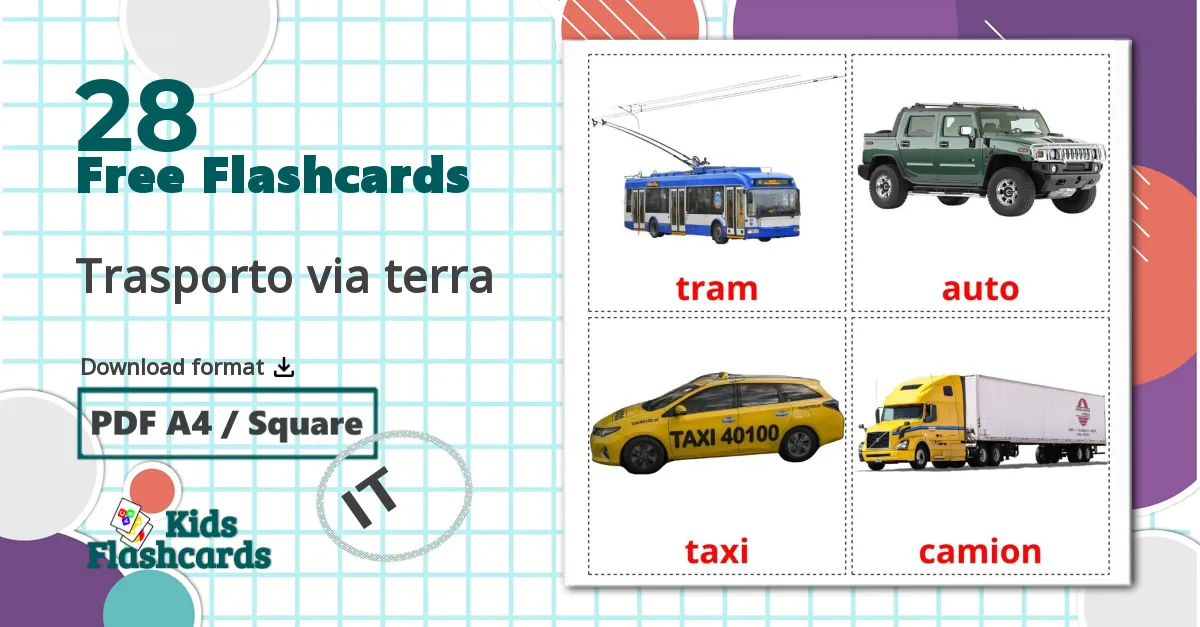 28 Trasporto via terra flashcards