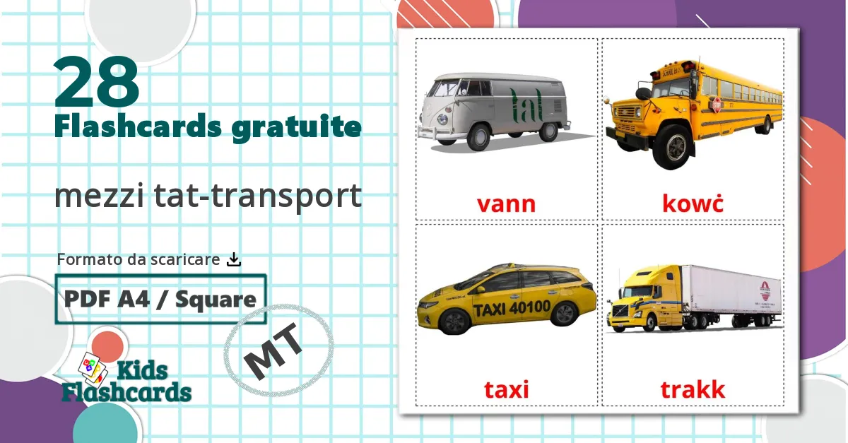 28 flashcards di Trasporto via terra