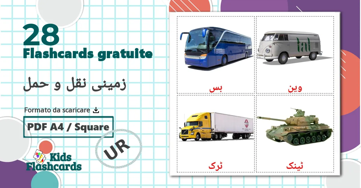 28 flashcards di زمینی نقل و حمل