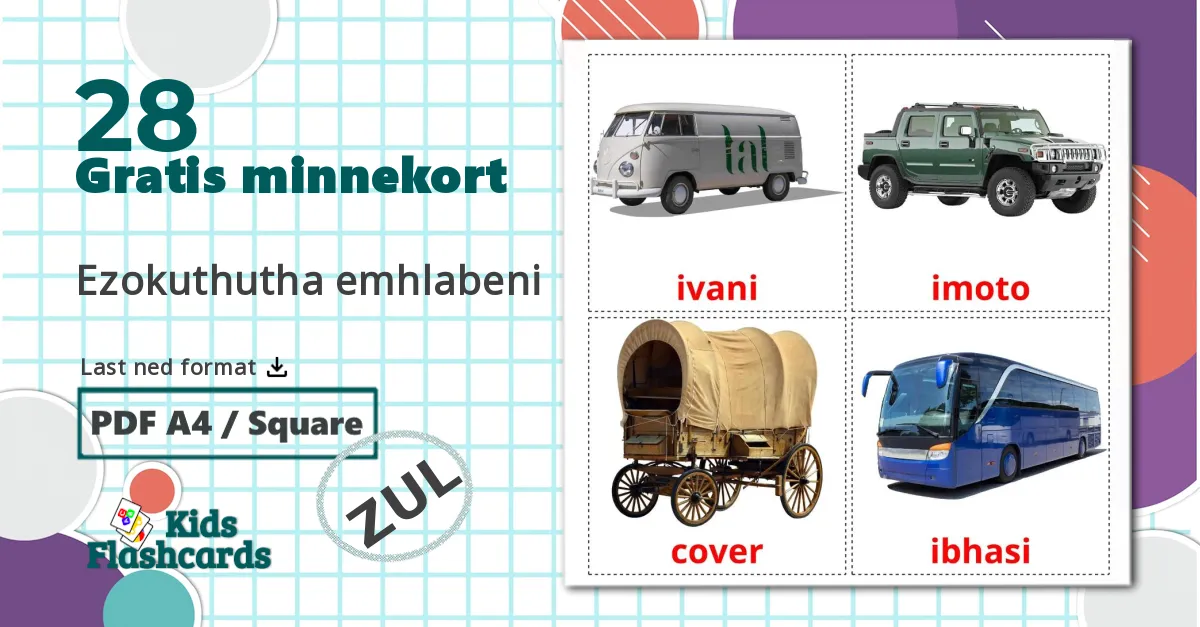 28 Landtransport bildekort