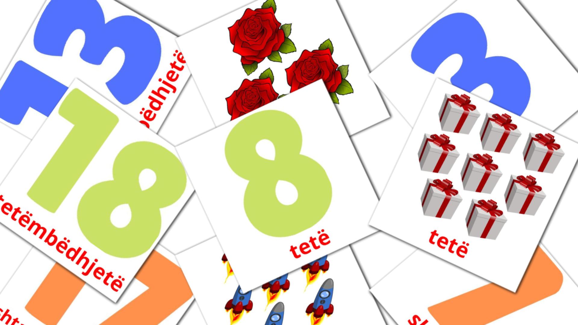 albanés tarjetas de vocabulario en Matematik
