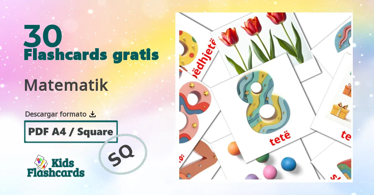 30 tarjetas didacticas de Matematik