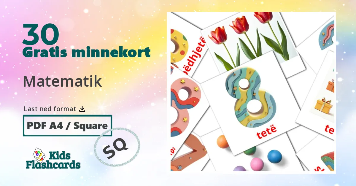 30 Matematik bildekort