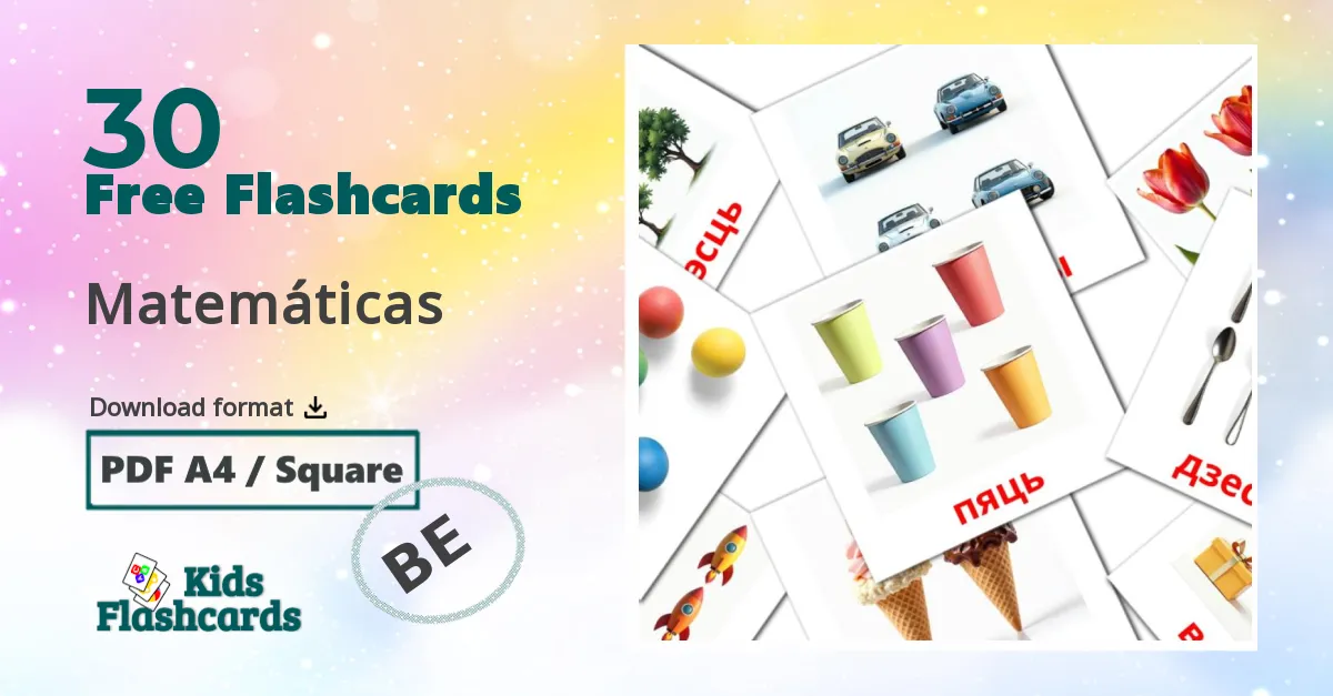 30 Matemáticas flashcards