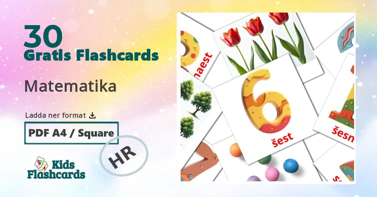 Matematika kroatiska ordkort