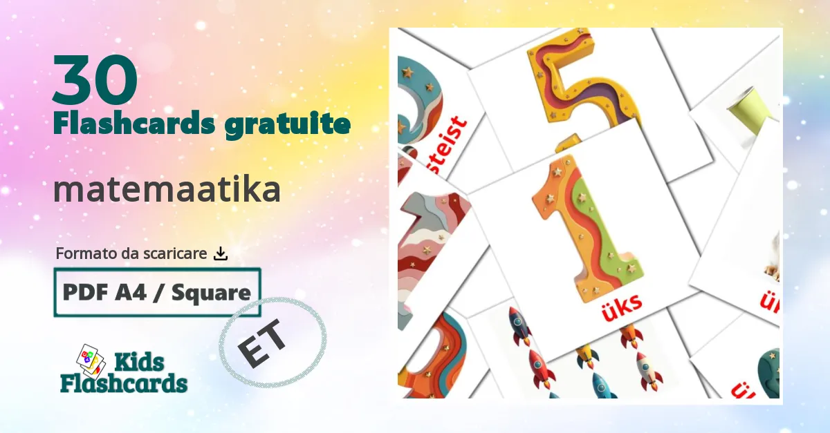 30 flashcards di matemaatika