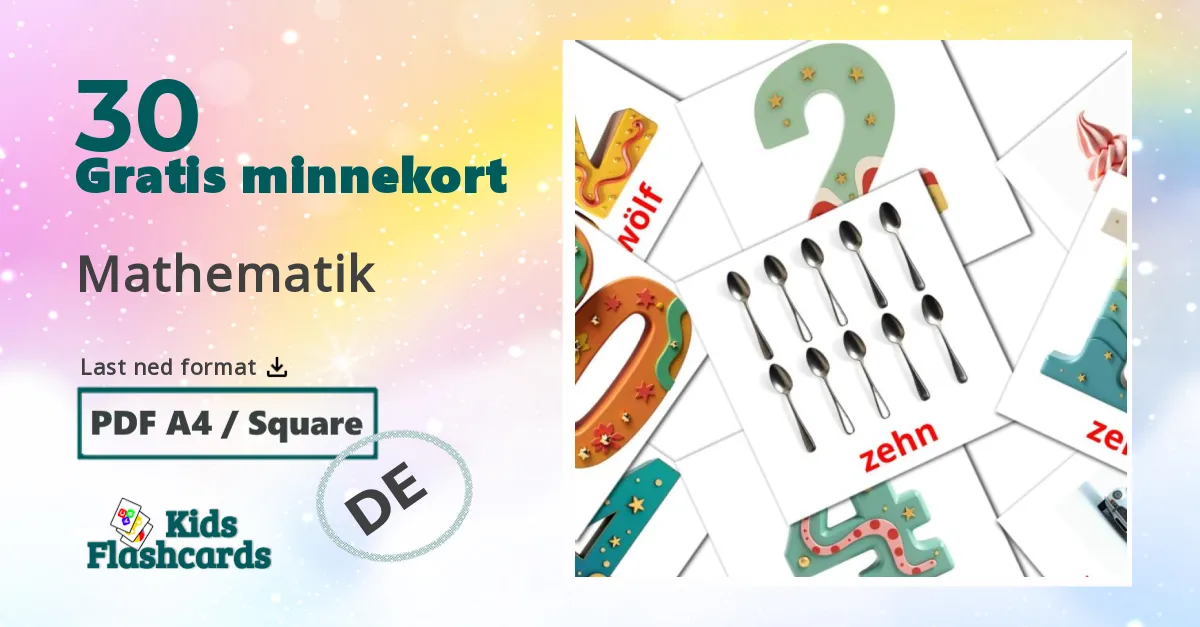 30 Mathematik bildekort