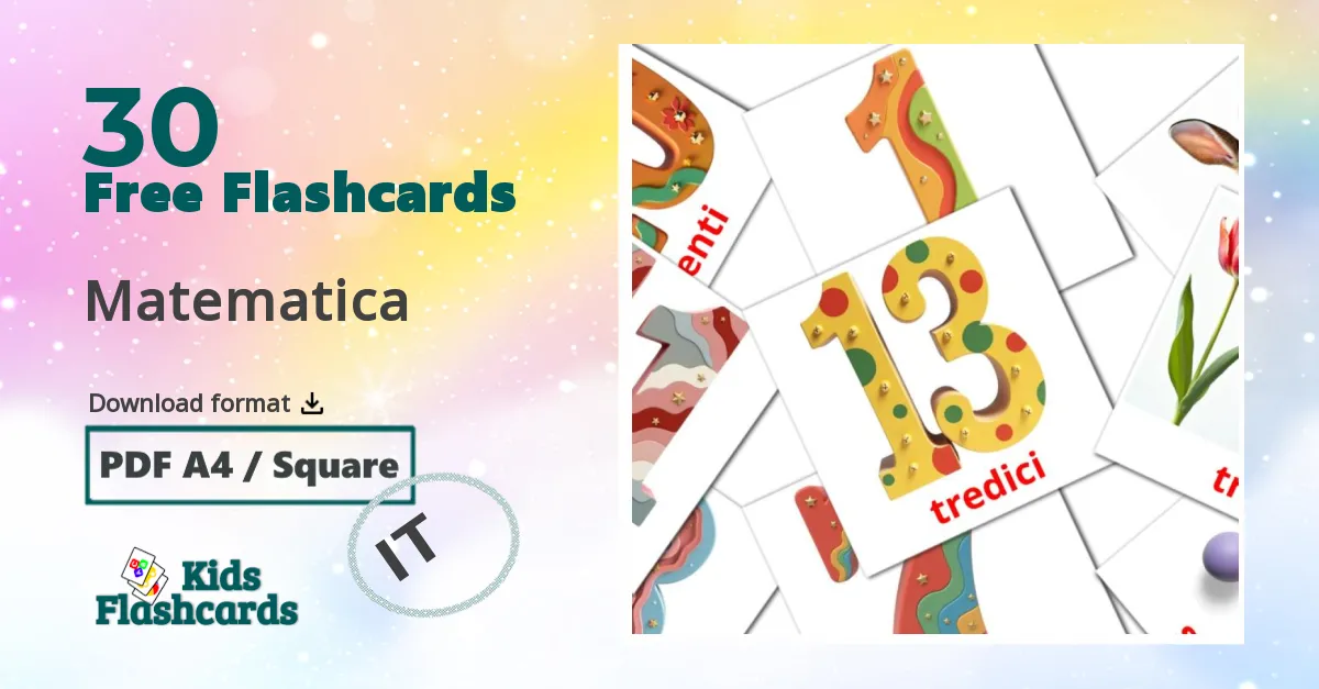 Matematica italian vocabulary flashcards