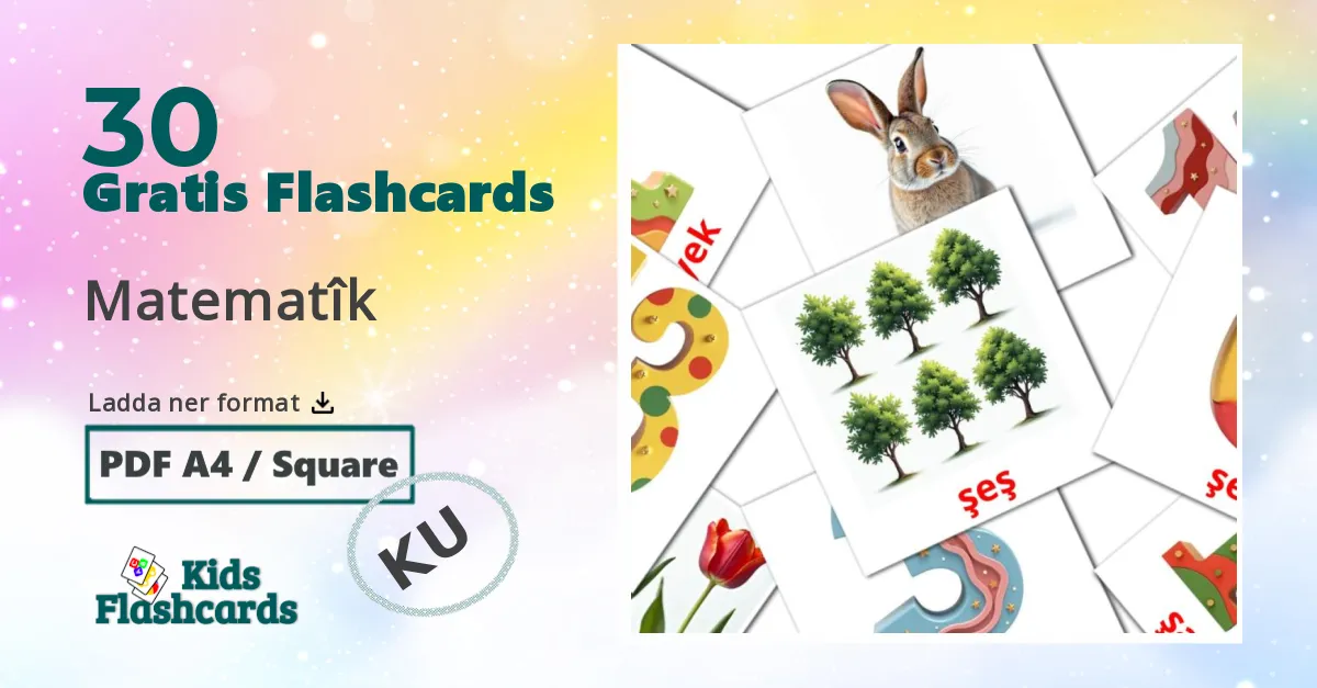 Matematik bildkort för barn