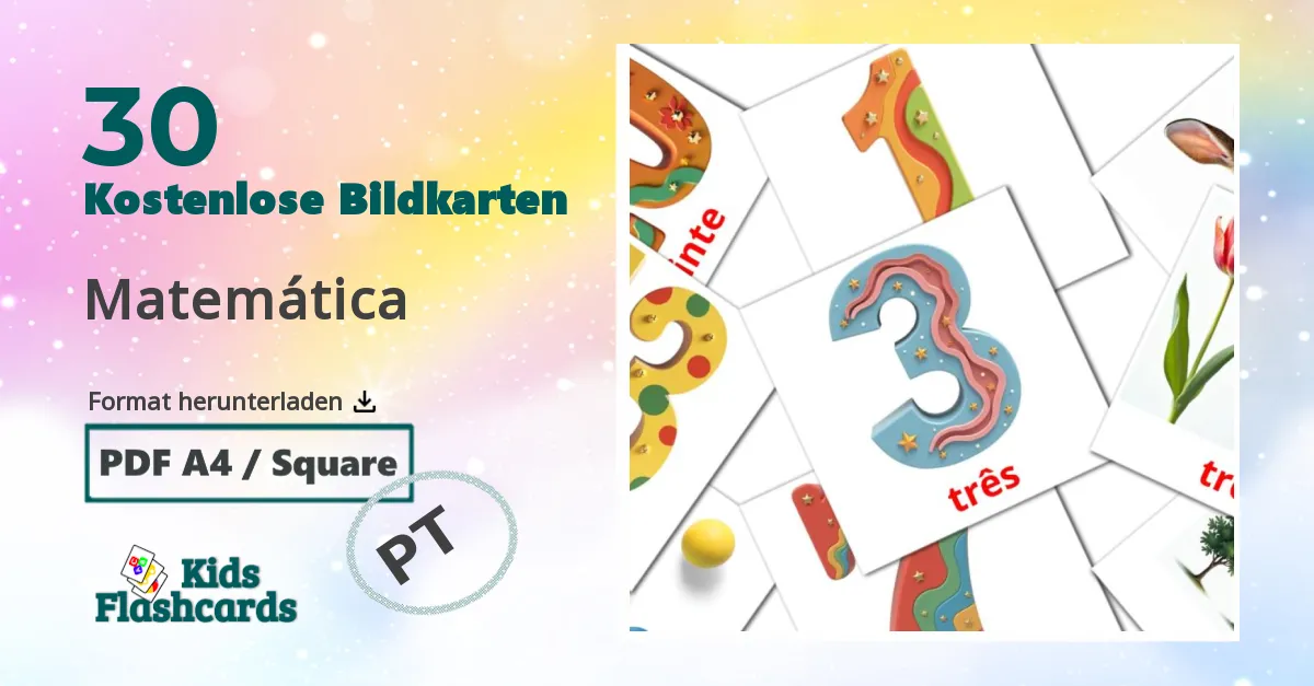 30 Bildkarten für Matemática