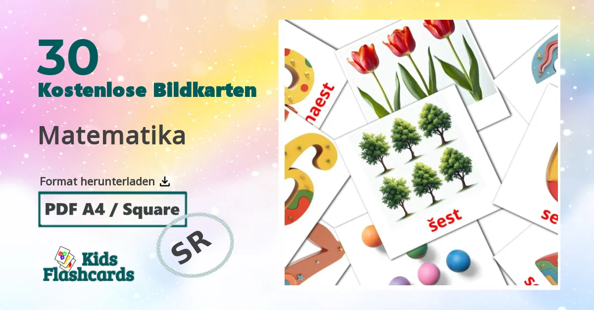 30 Bildkarten für Matematika