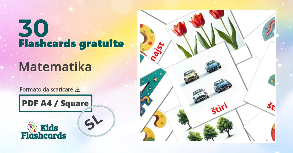 Matematika Flashcards di vocabolario sloveno