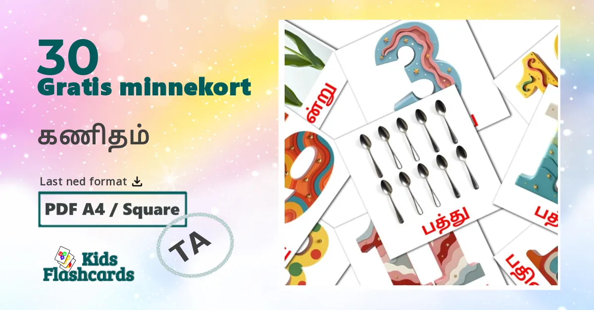 30 கணிதம் bildekort