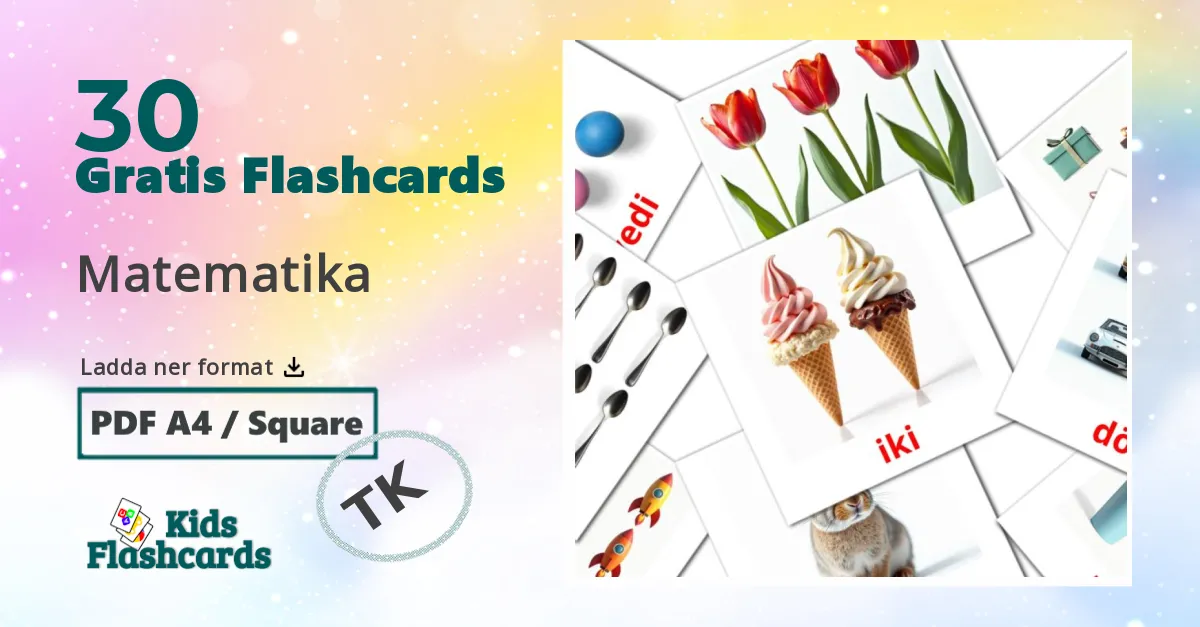 Matematika turkmeniska ordkort