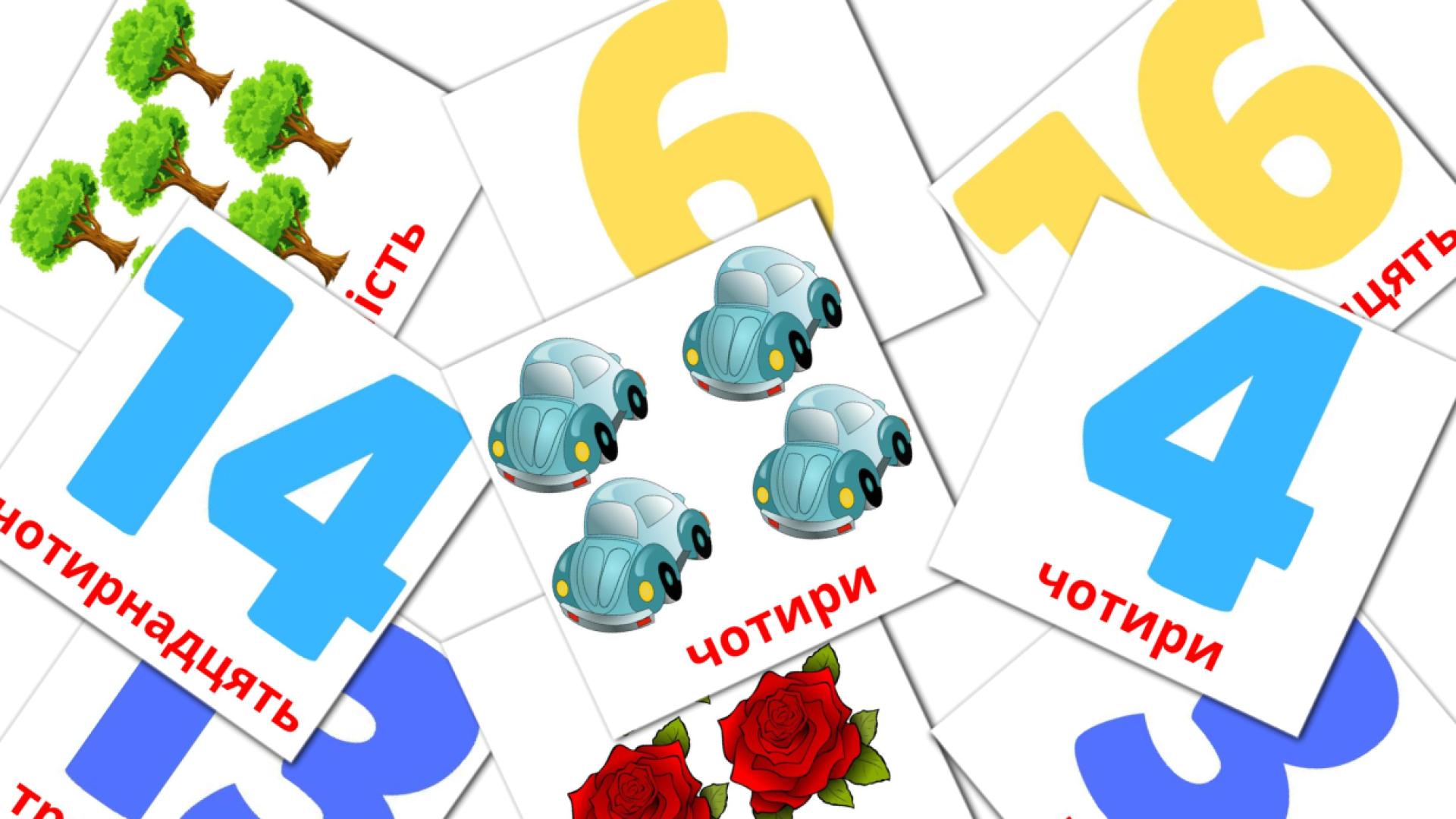 Карточки Домана Математика на украинском языке