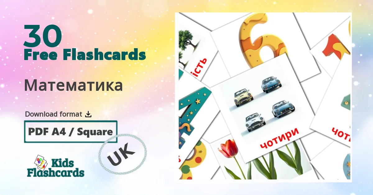 Математика ukrainian vocabulary flashcards