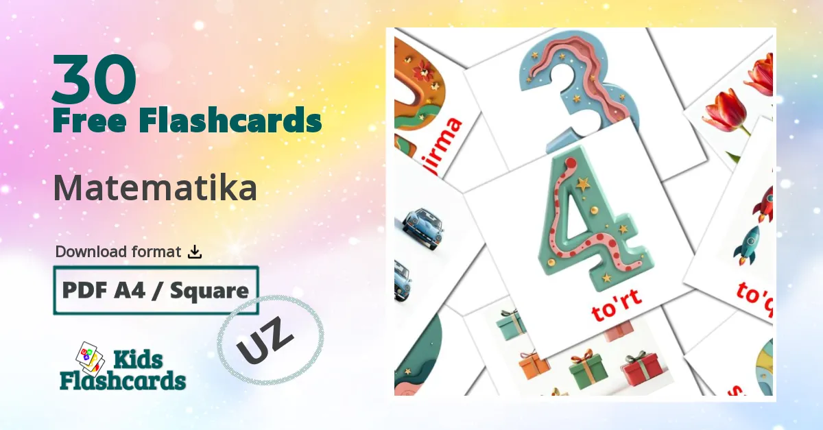 30 Matematika flashcards