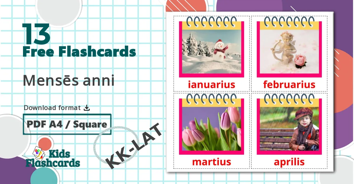 13 Months of the Year flashcards