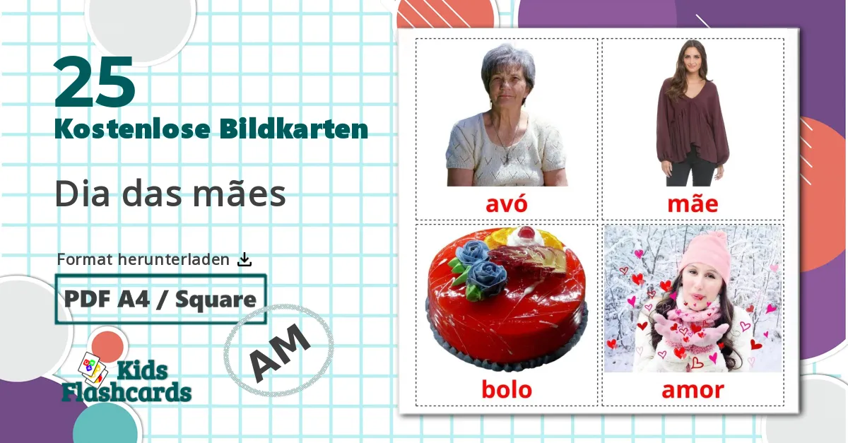 25 Flashcards de Muttertag
